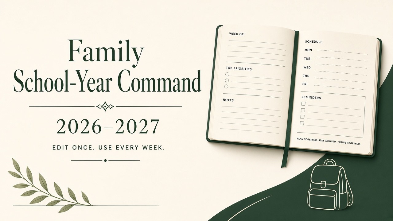 FSY-001 Family School-Year Command System 2026–2027 cover