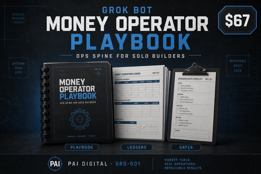 GBO-001 Grok Bot Money Operator Playbook cover