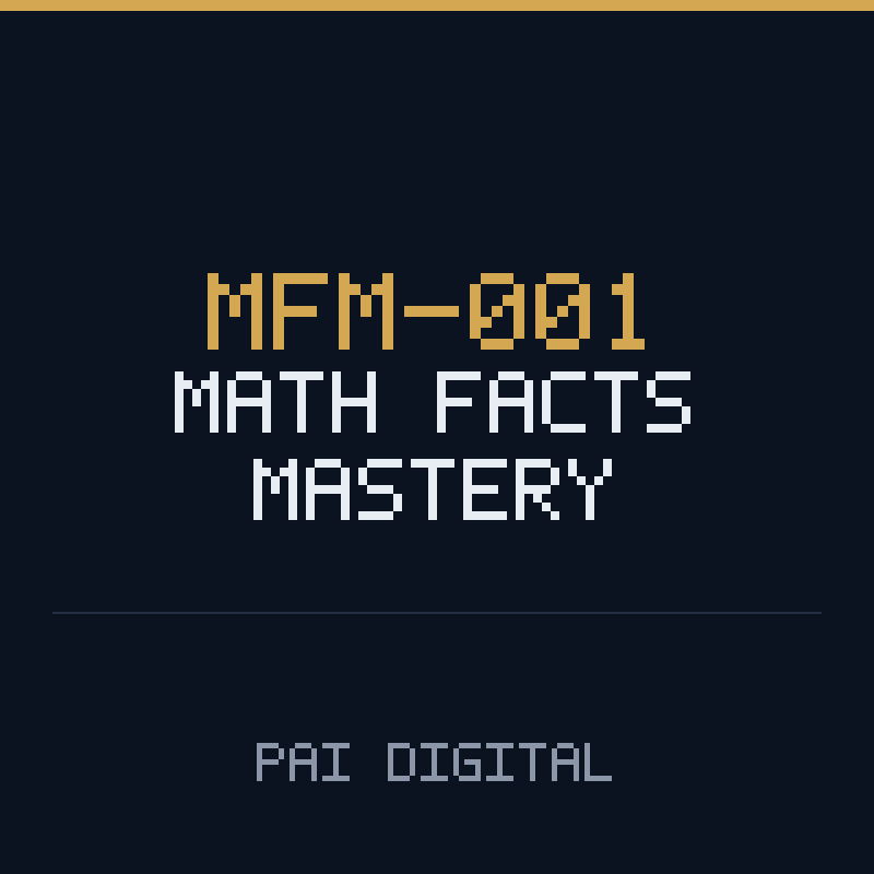 MFM-001 Math Facts Mastery cover