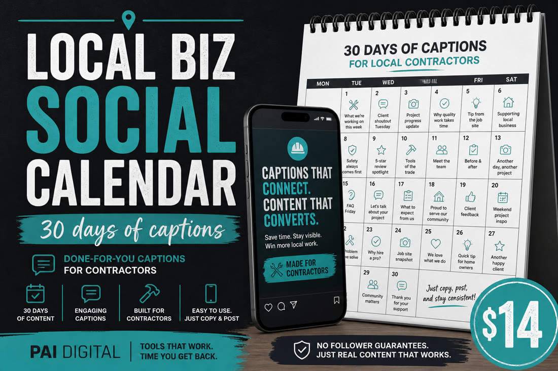 SMB-IG-001 Local Biz Social Caption Calendar cover