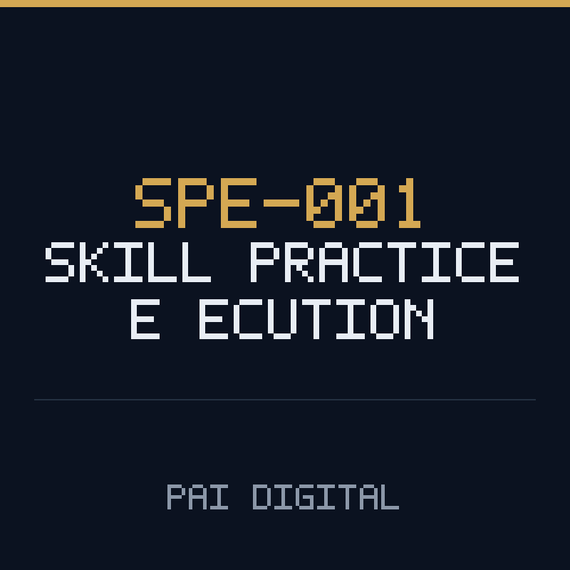 SPE-001 Skill Practice Execution cover